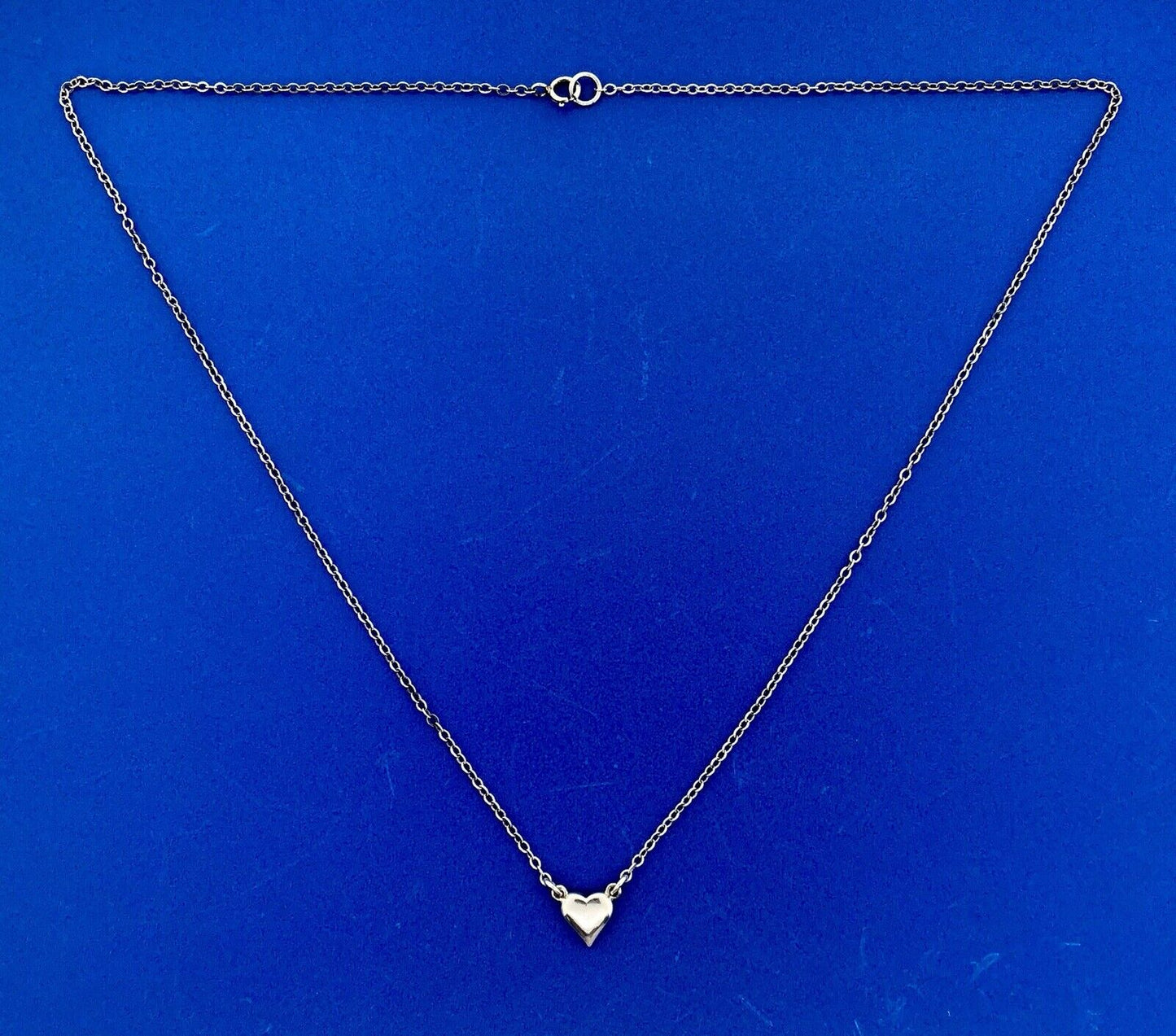 Charming Designer Sterling Silver 925 Heart Charm Sweetheart Promise Necklace