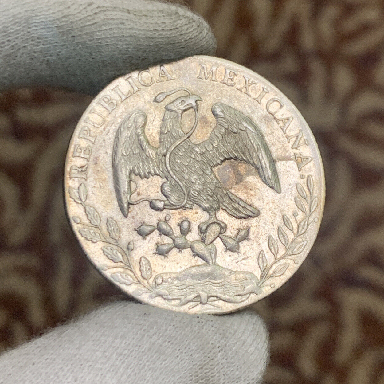 1888 Mo Mexico City 8 Reales M.H. 10 D 20 G Mexico .903 Silver Coin