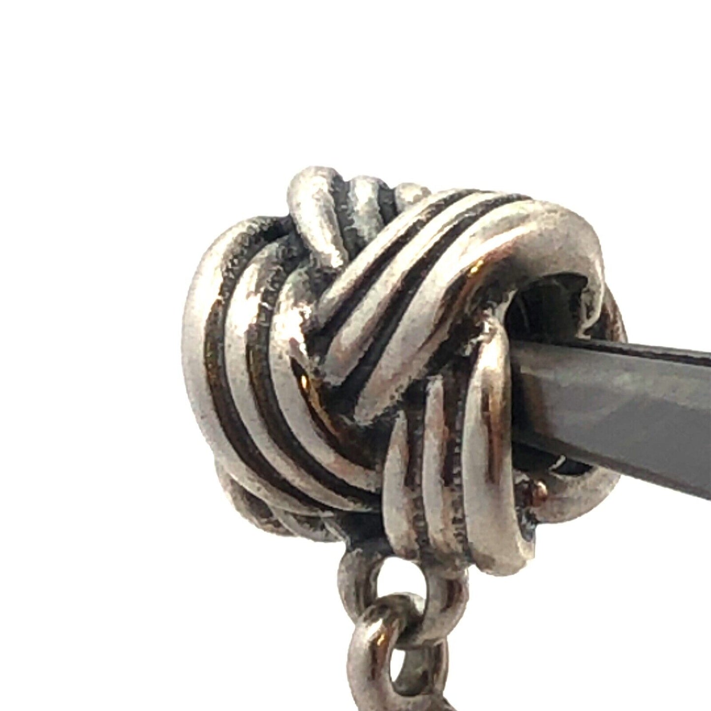 Authentic PANDORA 925 Sterling Silver Amethyst Tied Together 790476PAM Charm
