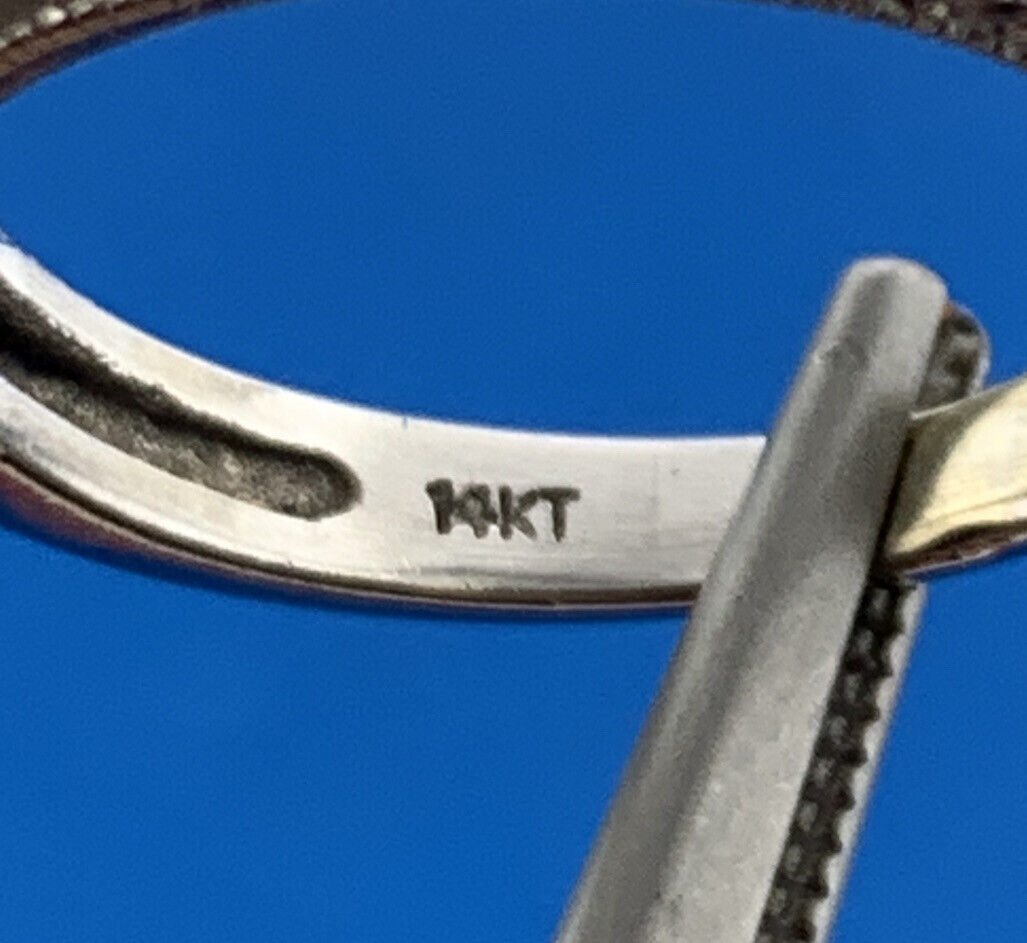 Designer 14K White Gold Princess Diamond Solitaire Accented Engagement Ring