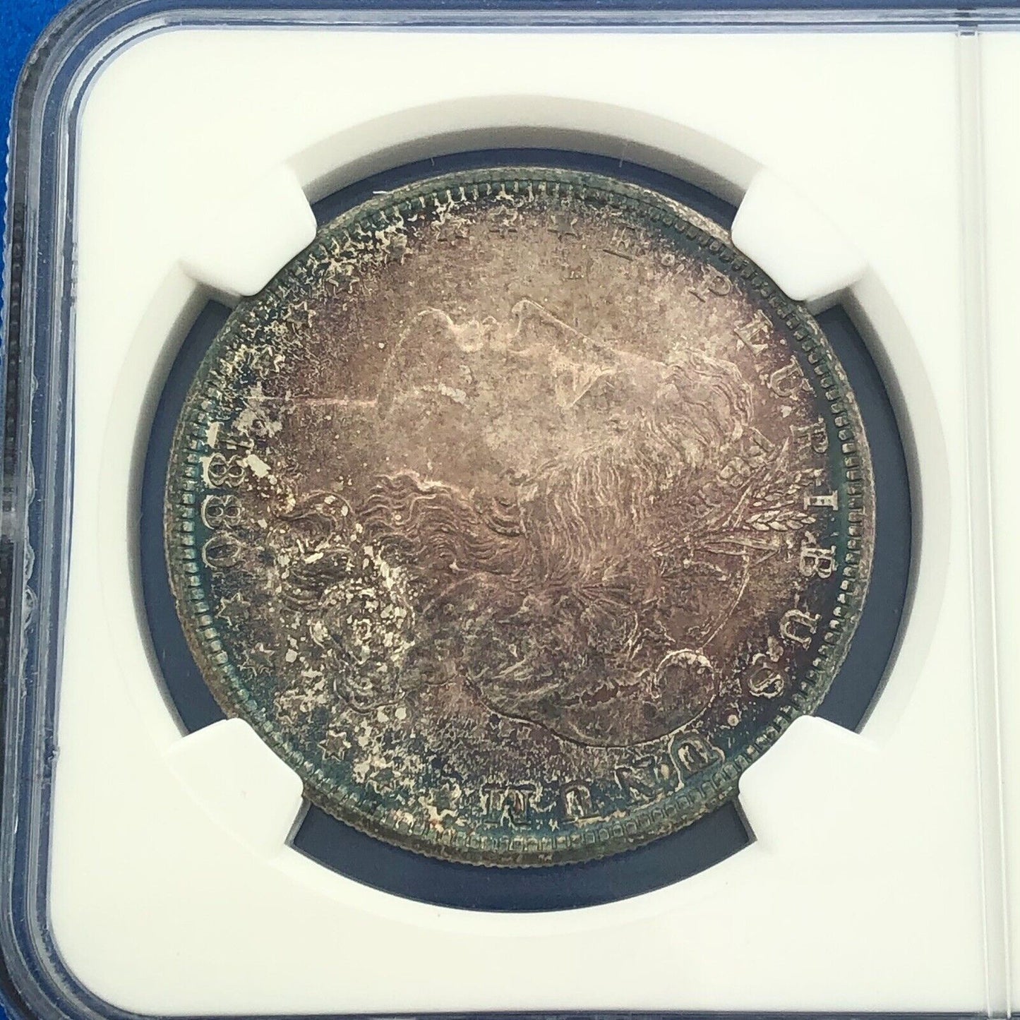 1880 S Morgan Silver Dollar Better Key San Francisco Sunset Tones NGC MS64 Coin