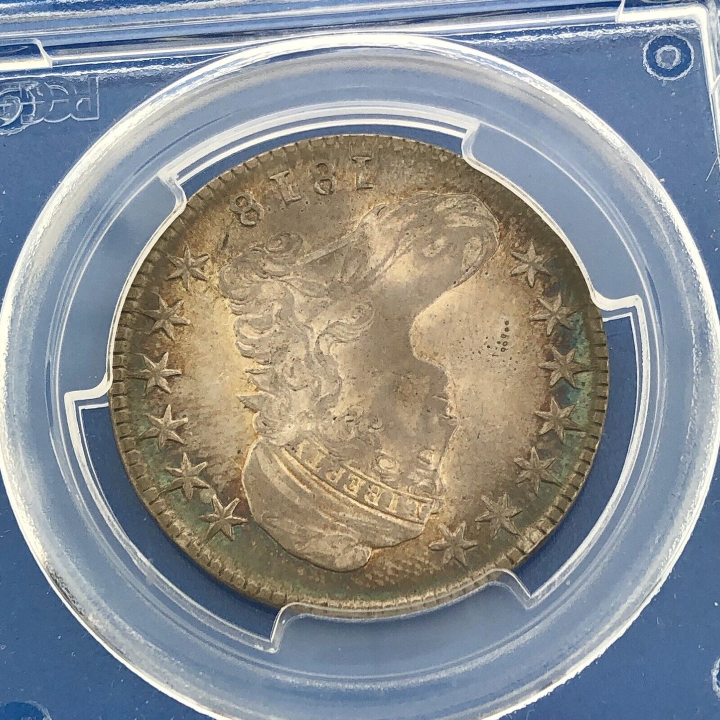 1818 Capped Bust Silver Half Dollar 50c Lettered Edge PCGS Genuine AU Details