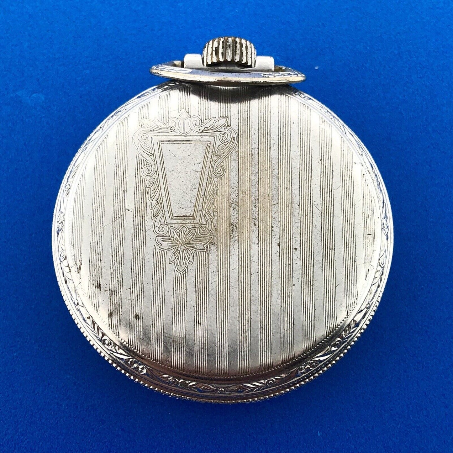 Waltham Silver Toned Open Face Grade 635 17j Model 1908 Pocket Watch Not Running