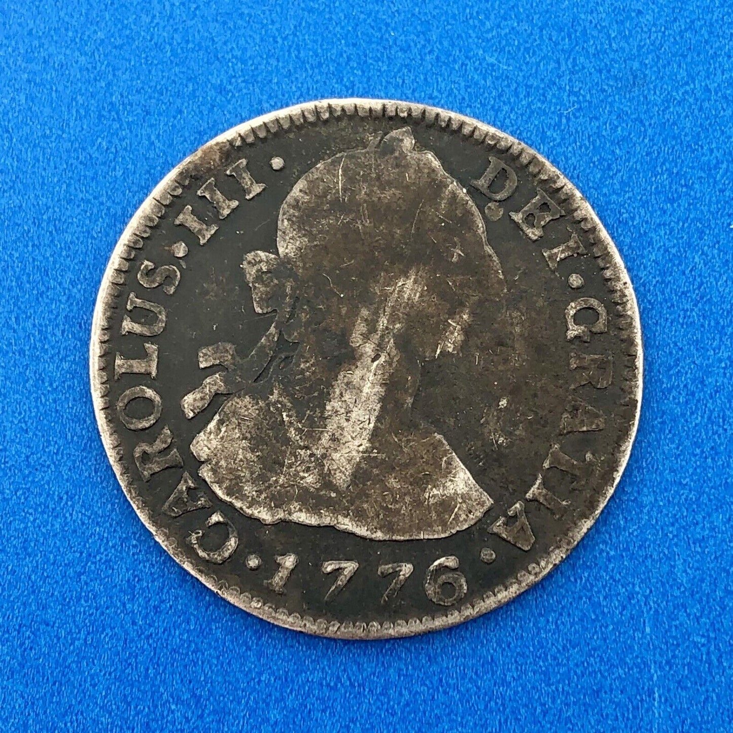 1776 Bolivia Silver 2 Reales Carlos III Potosi Mint JR Colonial Milled Coinage