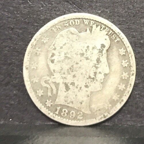 1892 P Silver Barber Quarter Better Key Date Philadelphia Coin Rare Scarce