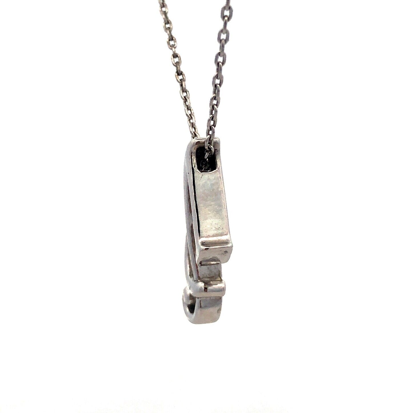 Designer 925 Sterling Silver Script Capital A Initial Letter Chain Necklace
