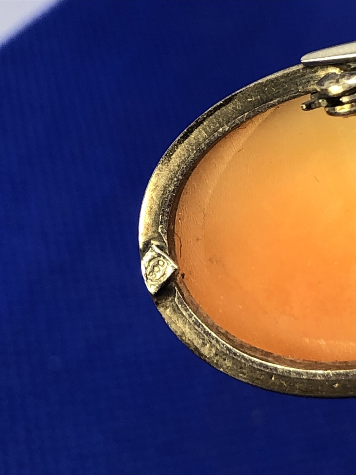 Victorian 800 Fine Silver Carved Woman Cameo Oval Pin Brooch Pendant