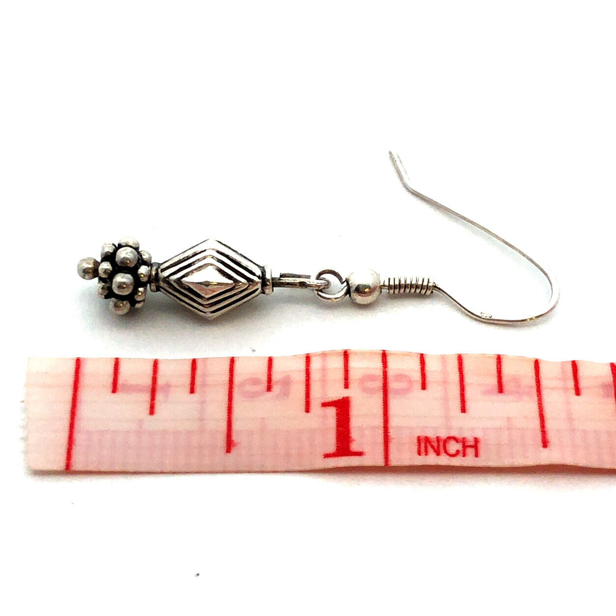 925 Sterling Silver Assymetrical Statement Drop Dangle Earrings