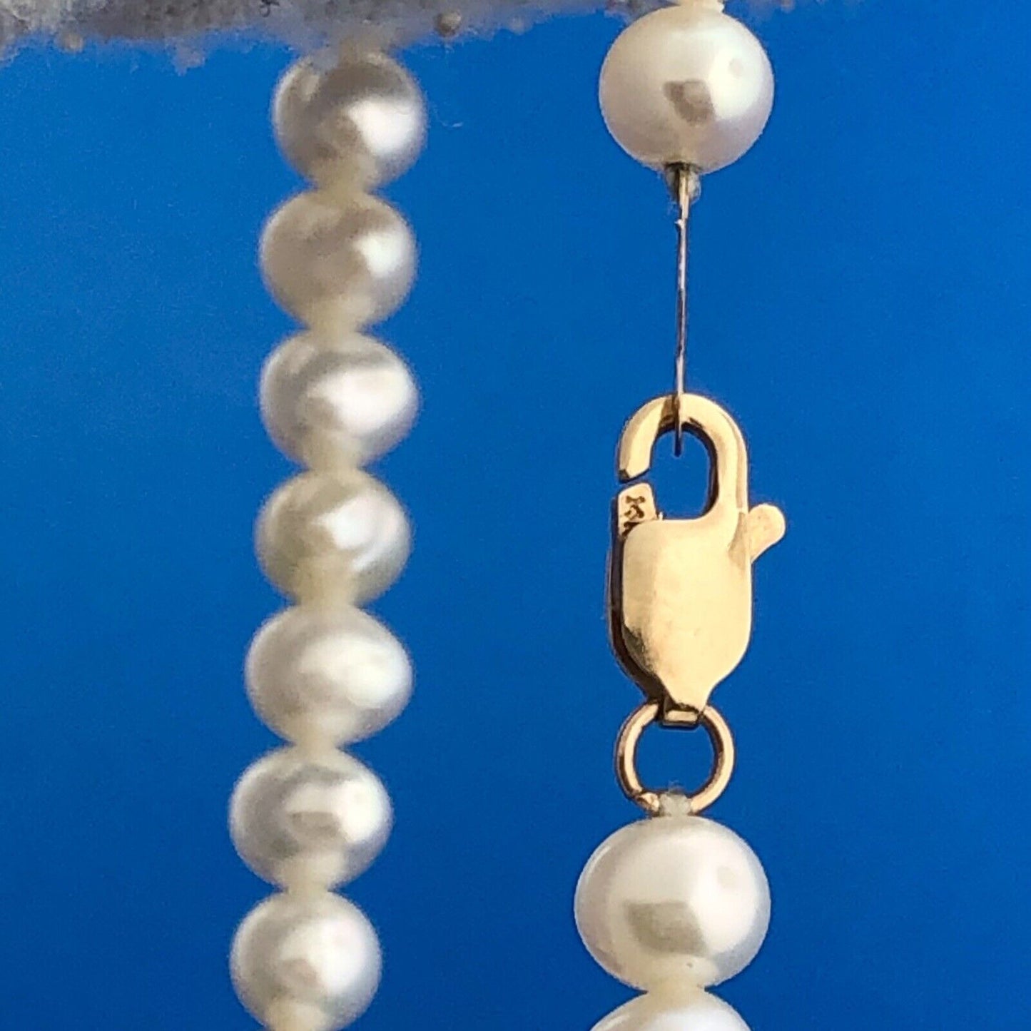 Estate 14K Yellow Gold Pearl Wedding Bridal June Anniversary Sweet 16 Bracelet