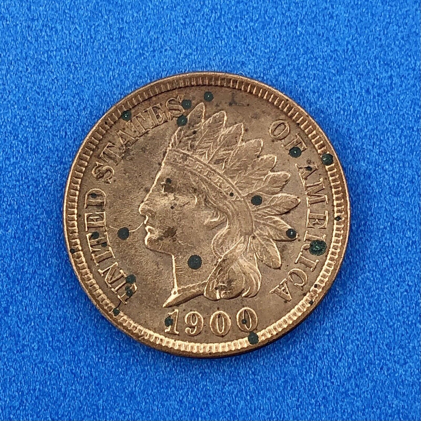 1900 P Indian Head One Cent Penny Type 3 Bronze Better Key Philadelphia BU DET