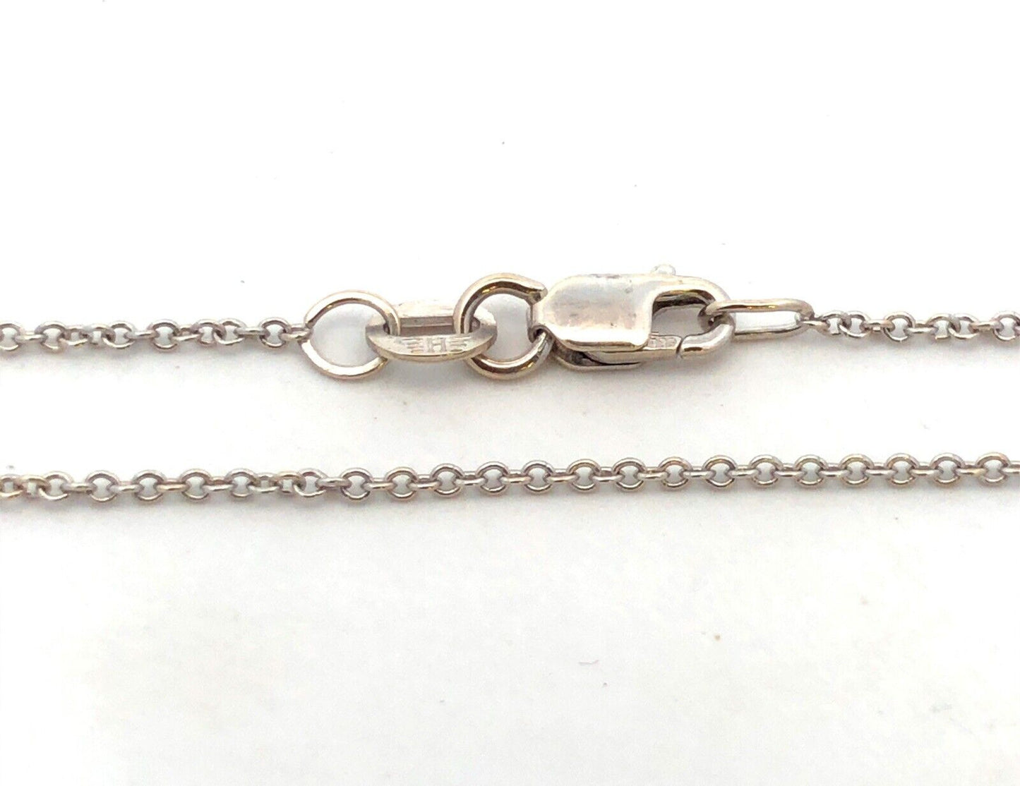 Designer H 14K White Gold Round Diamond Heart Anniversary Pendant Chain Necklace