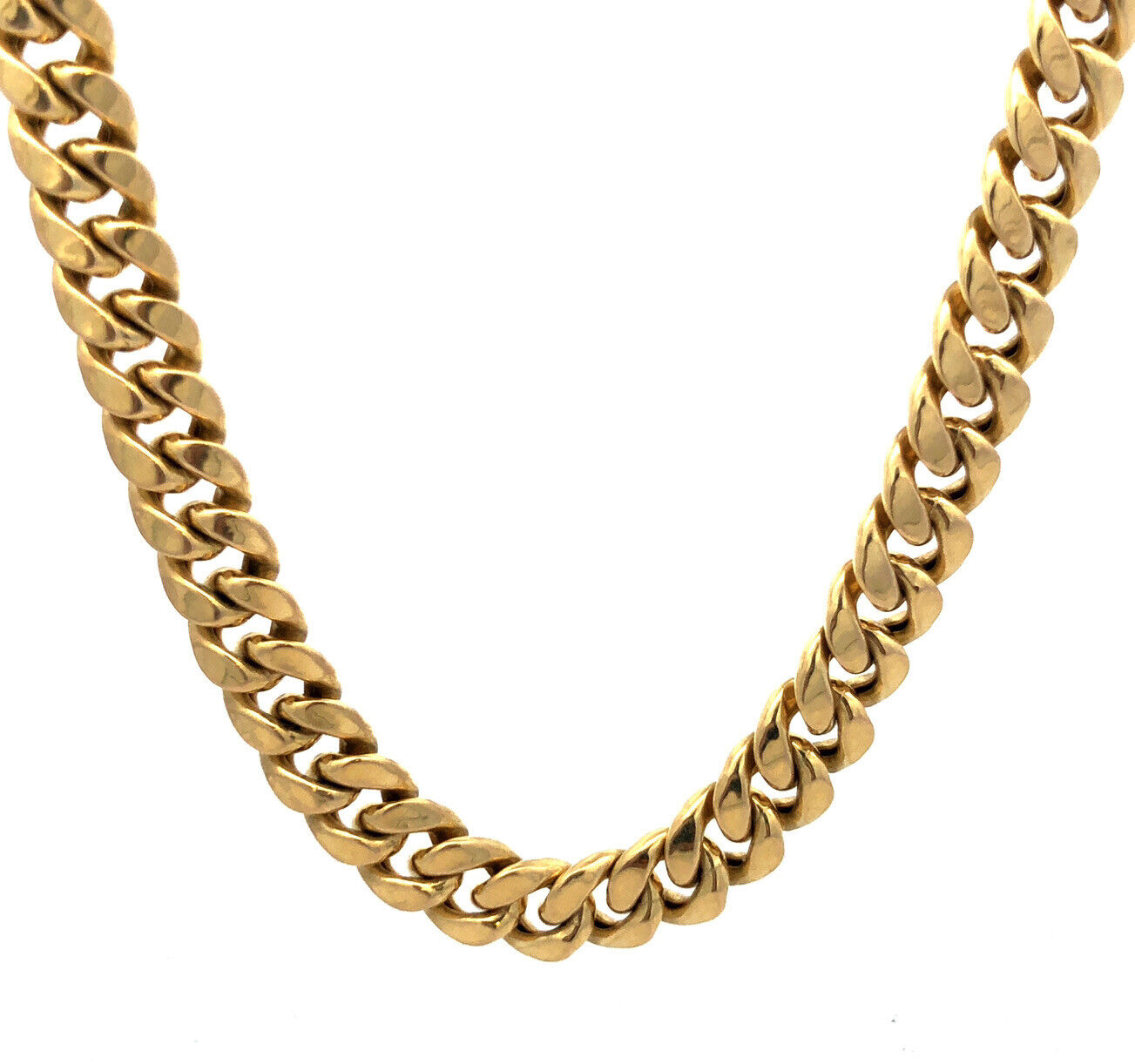 Designer IGS 10K Yellow Gold Miami Cuban Curb Link 23" Chain Necklace