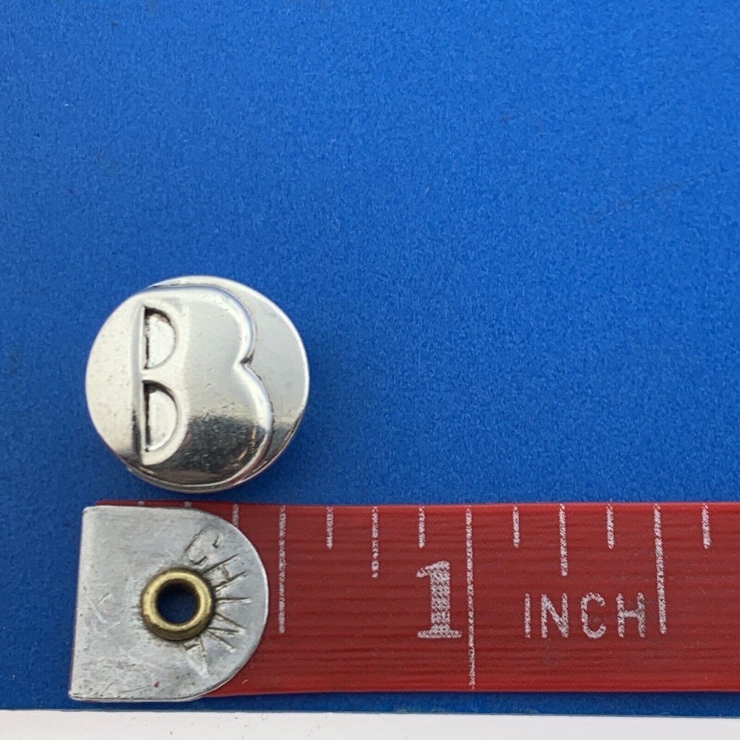 Stunning Sterling Silver 925 Alphabet Initial Letter B Circle Slide Pendant