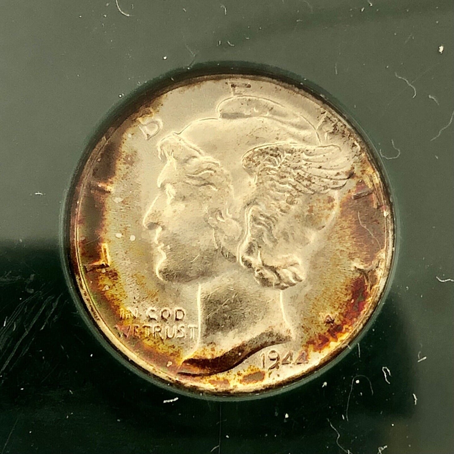 1944 P United States 90% Silver Mercury Dime Date Scarce Philadelphia Coin BU
