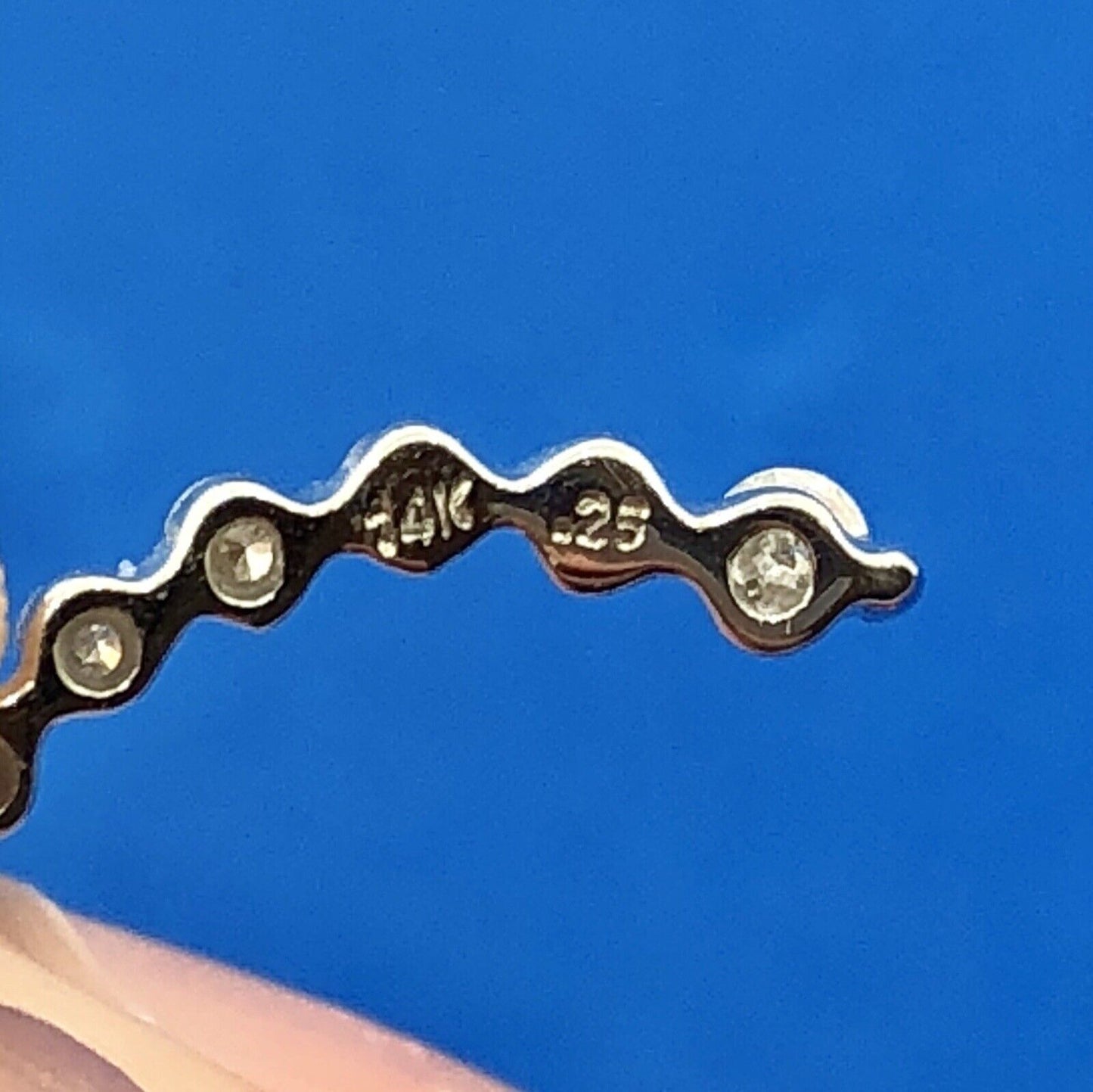 Designer 14K White Gold Diamond Love Infinity Eternity Bar Pendant Necklace