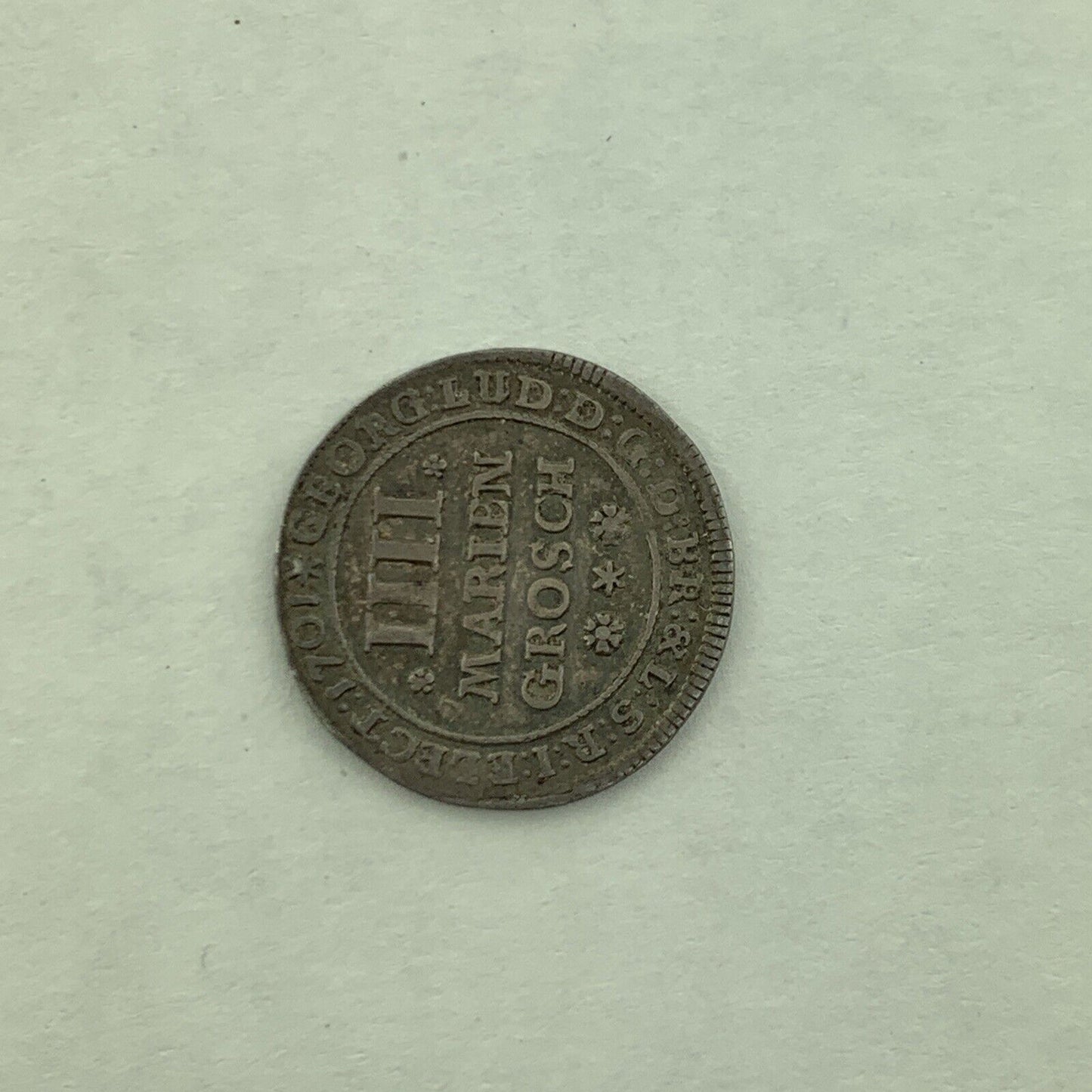 1701 German States Brunswick Luneburg Silver 4 Mariengroschen Georg Ludwig Coin