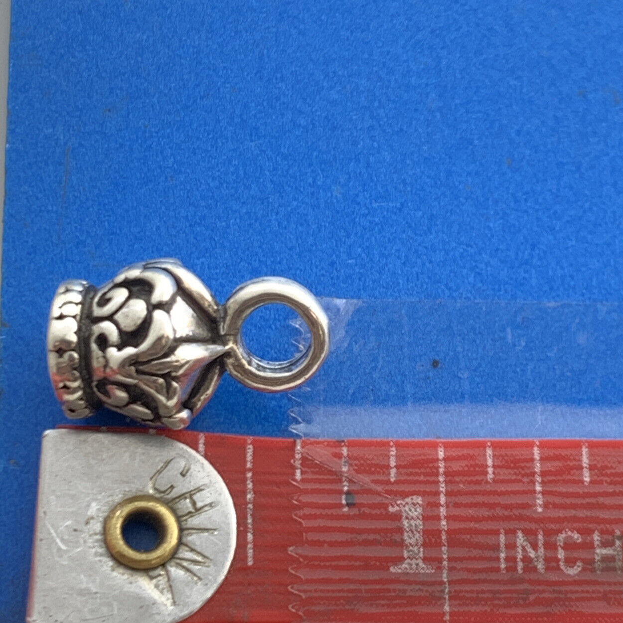 925 Sterling Silver Fleur De Lis Crown Drop Dangle Bracelet Charm