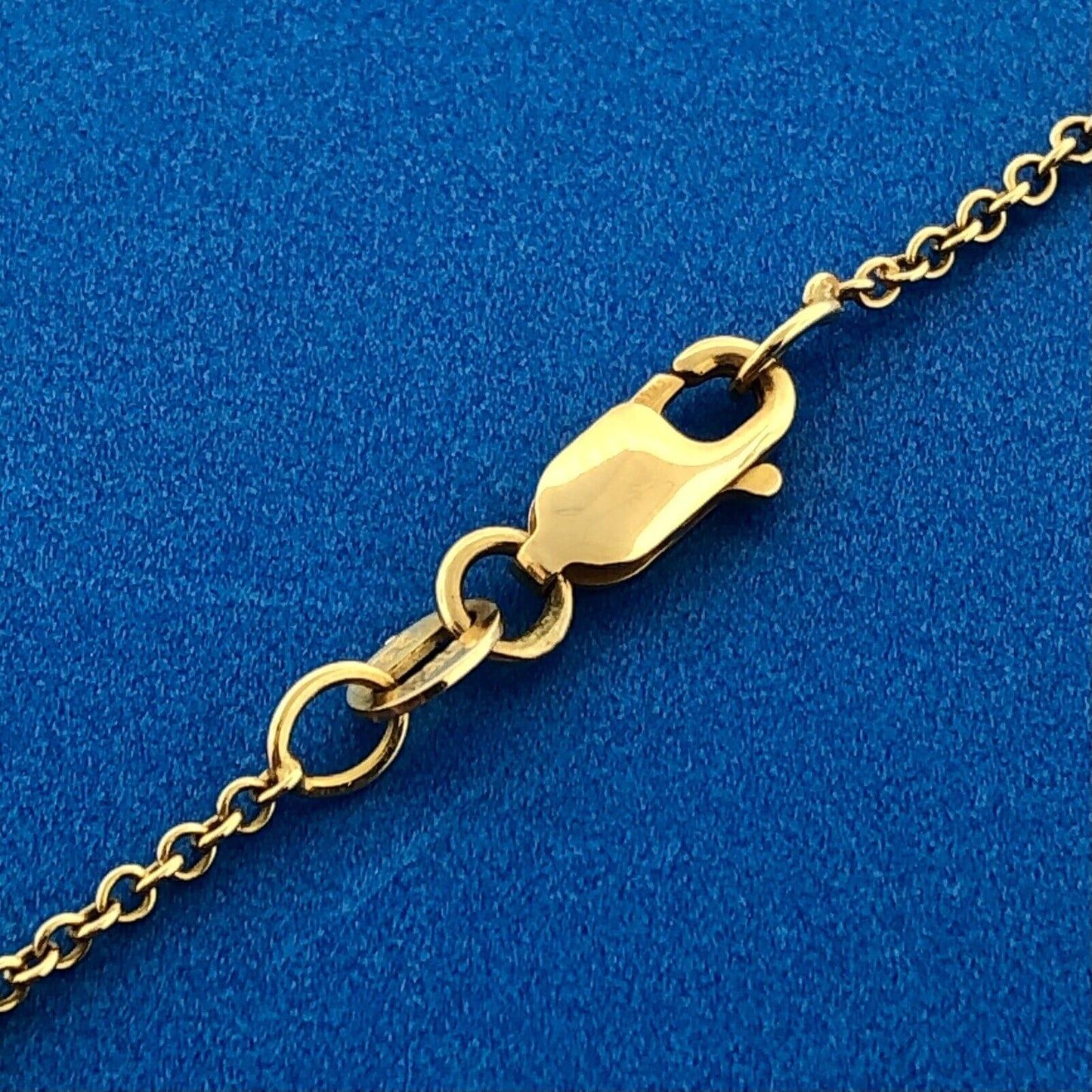 Italian Designer 14K Yellow Gold Diamond Solitaire April Anniversary Necklace