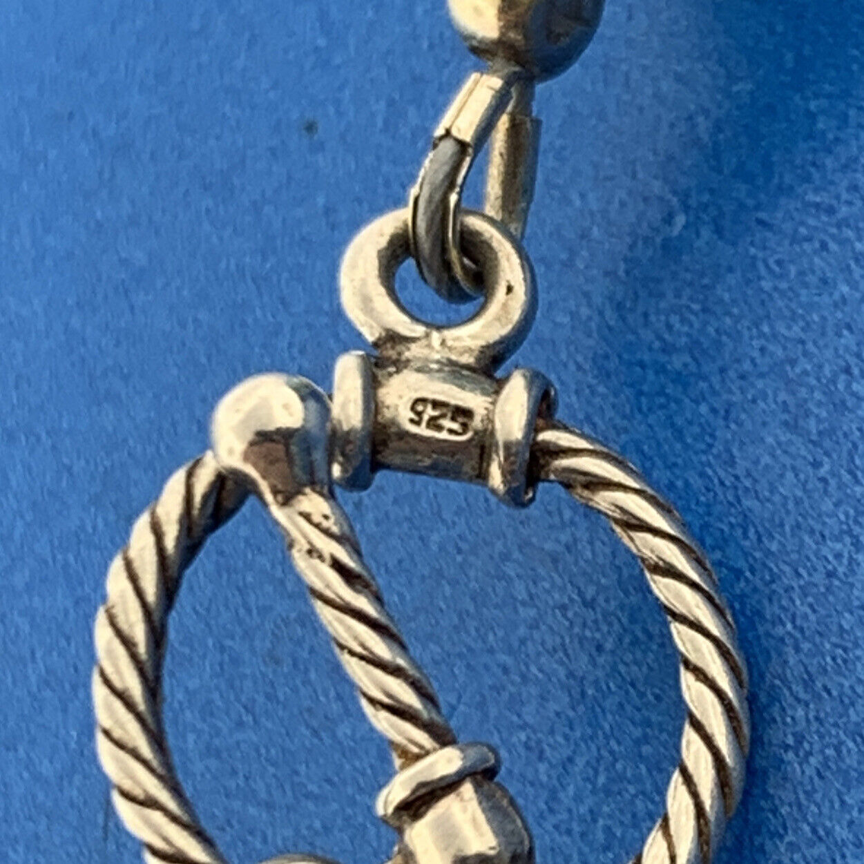 Artisan 925 Sterling Silver Agate Chalcedony Quartz Bead Necklace Earrings Set