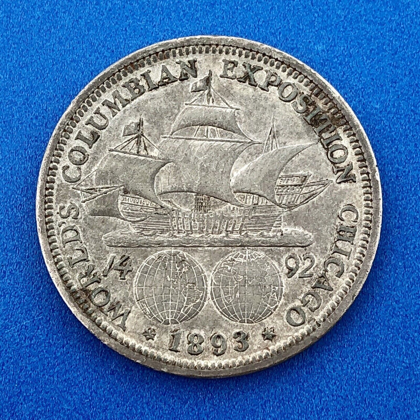 1893 P World's Columbian Exposition Commemorative Silver Half Dollar $.50 Coin