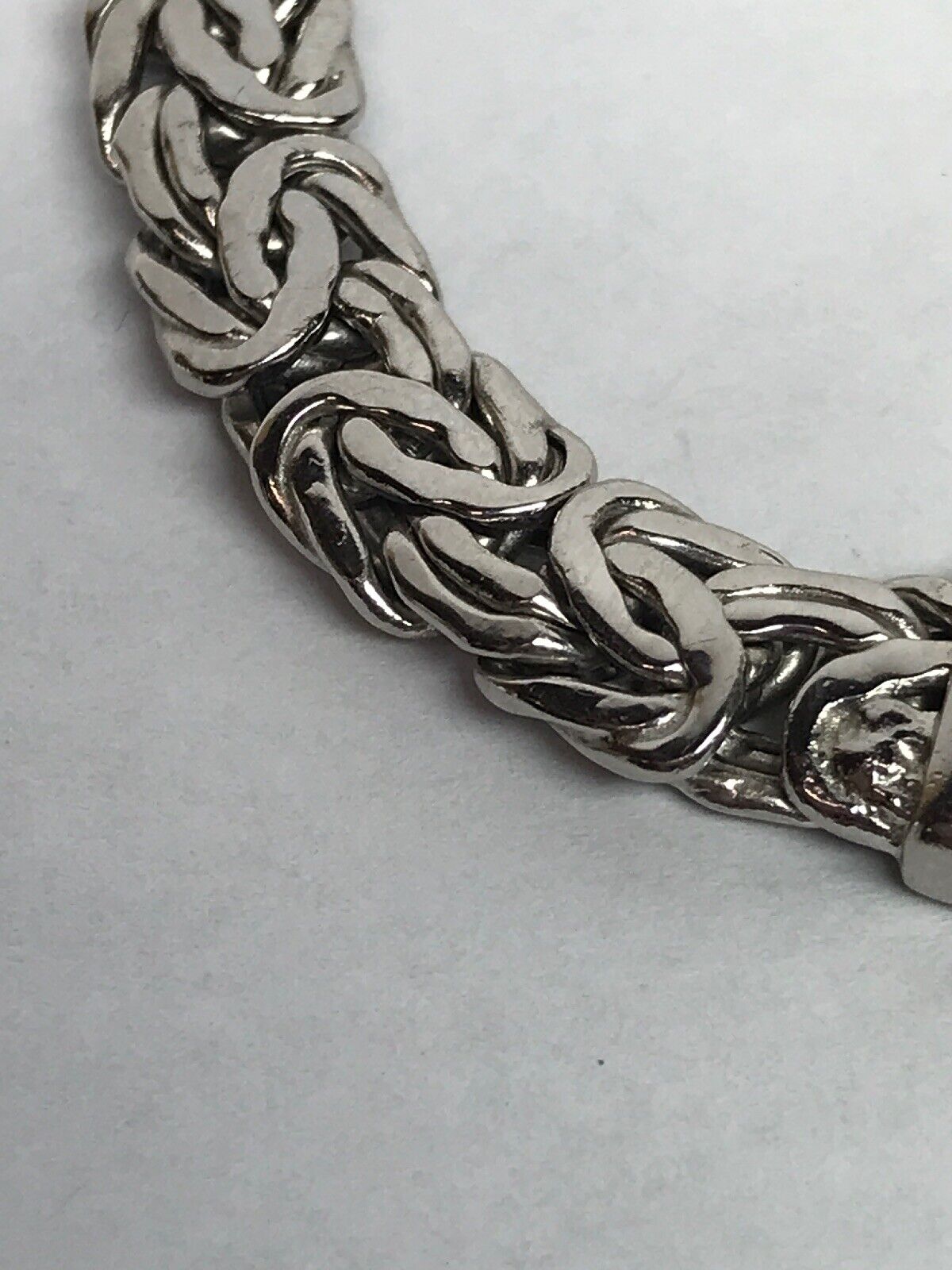 Designer Atasay Kuyumculuk AK Turkey Sterling Silver Byzantine Link Bracelet