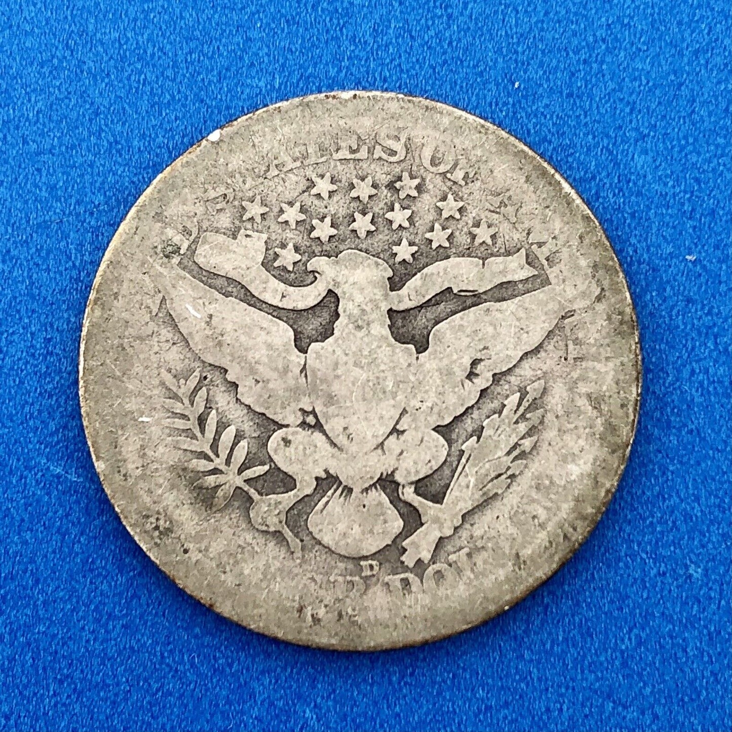 1911 D Silver Barber Quarter Better Key Date Denver Coin Rare Scarce