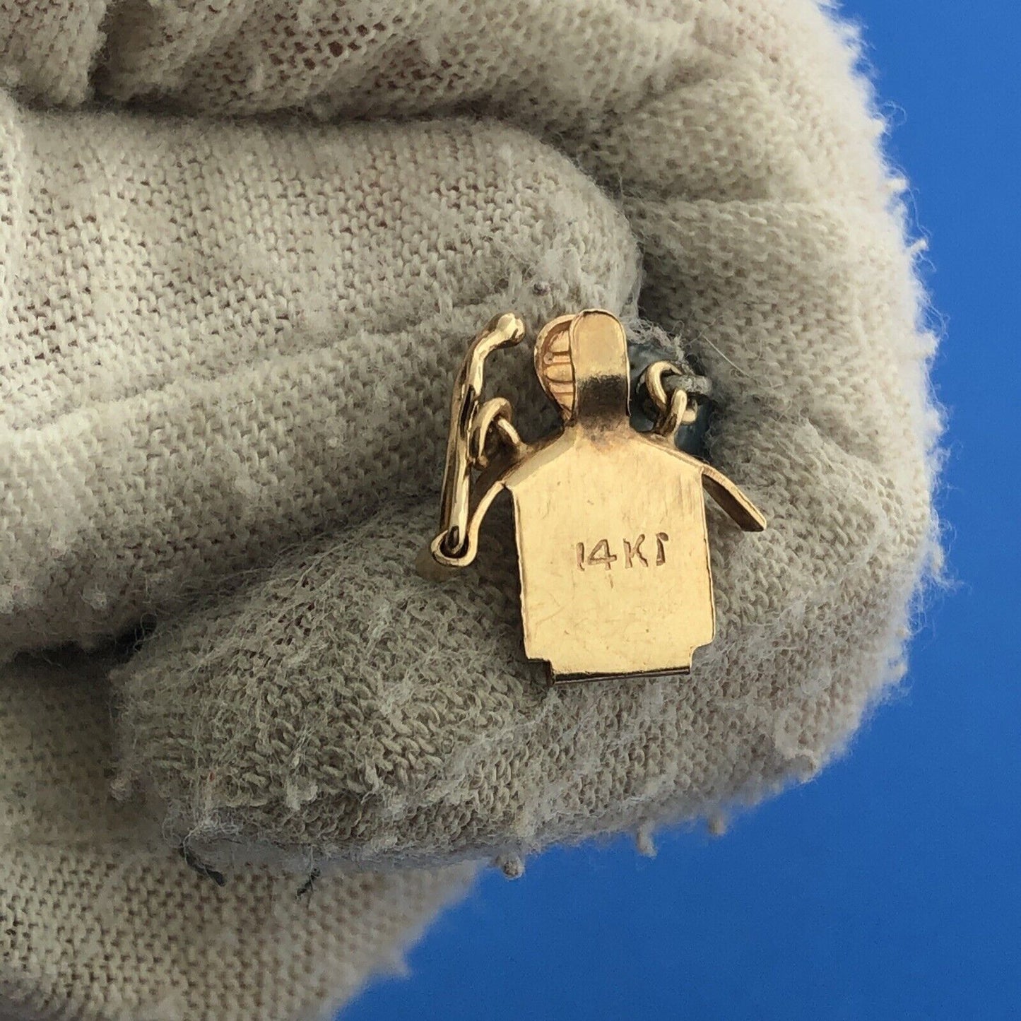 Estate 14k Yellow Gold Blue Peacock Pearl Coral Reef Clasp Hand Knotted Necklace