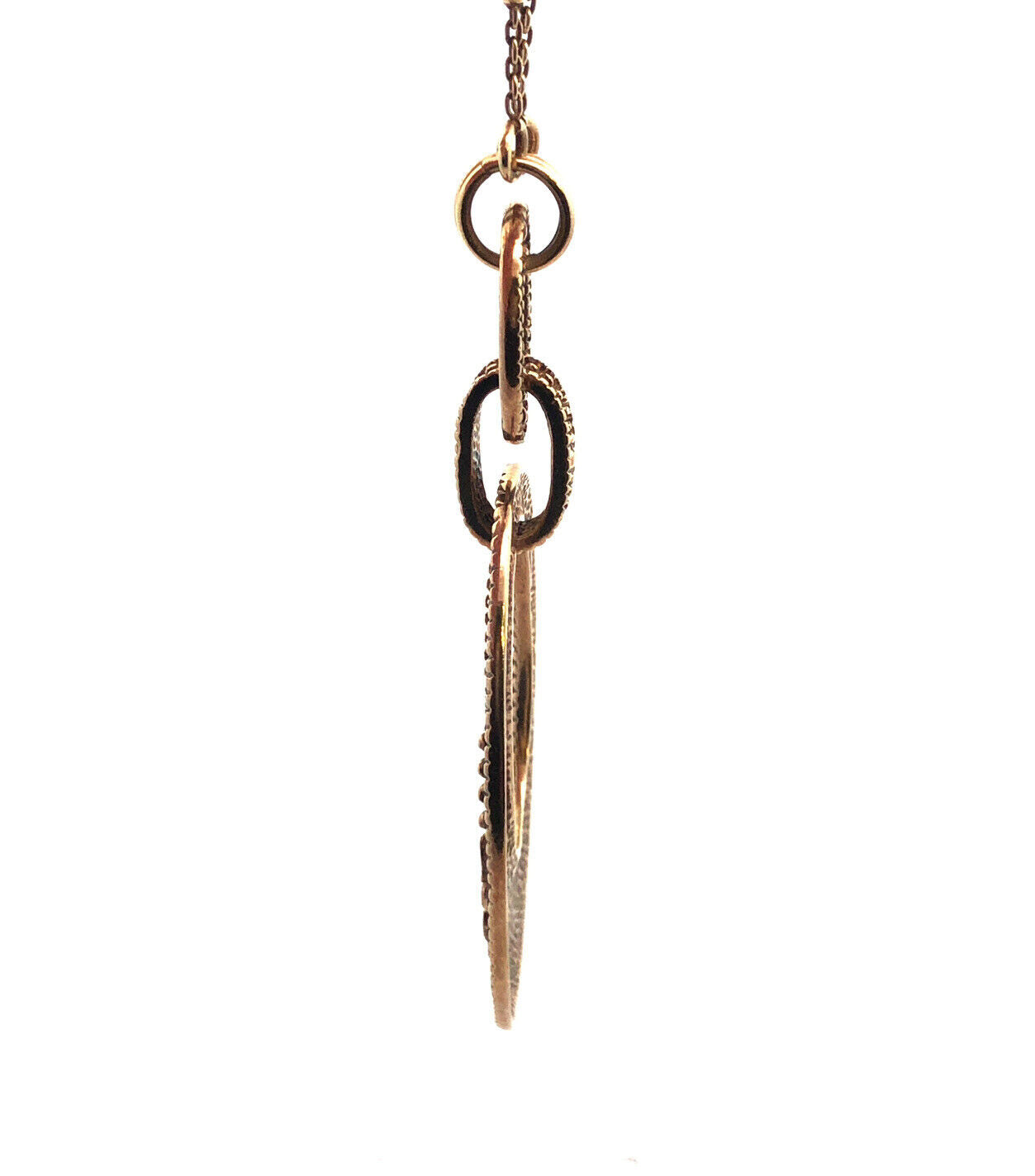 Designer Italy 925 Sterling Silver Vermeil Gold Tone Floral Pendant Necklace