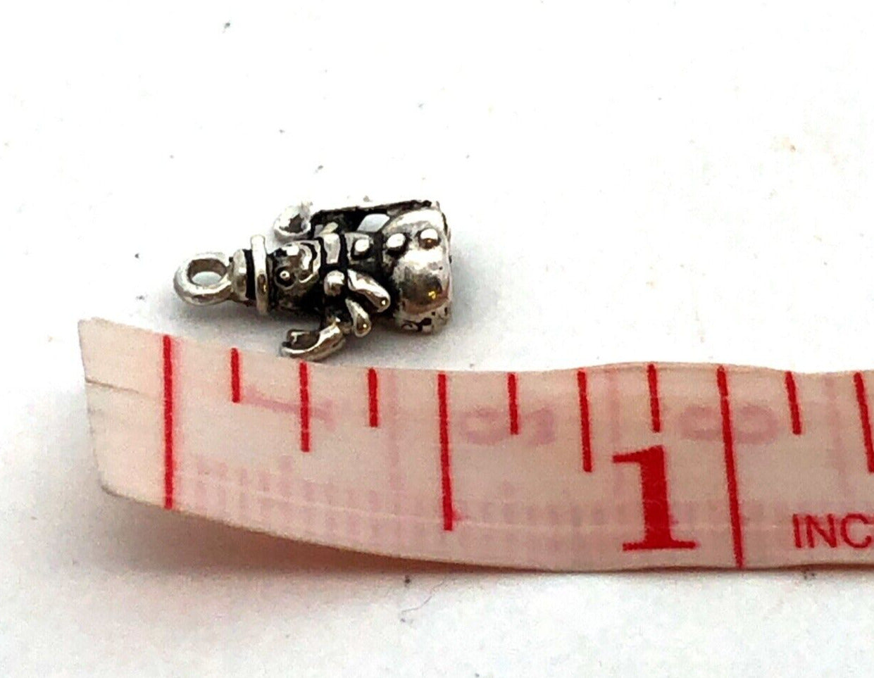 Vintage 925 Sterling Silver Snowman Christmas Holidays Dangle Charm