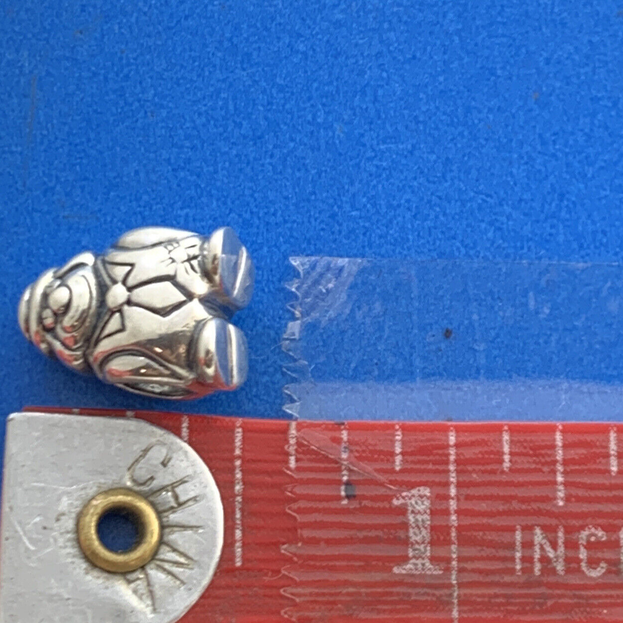 Authentic KALIA 925 Sterling Silver Frosty Snowman Slide Bracelet Charm