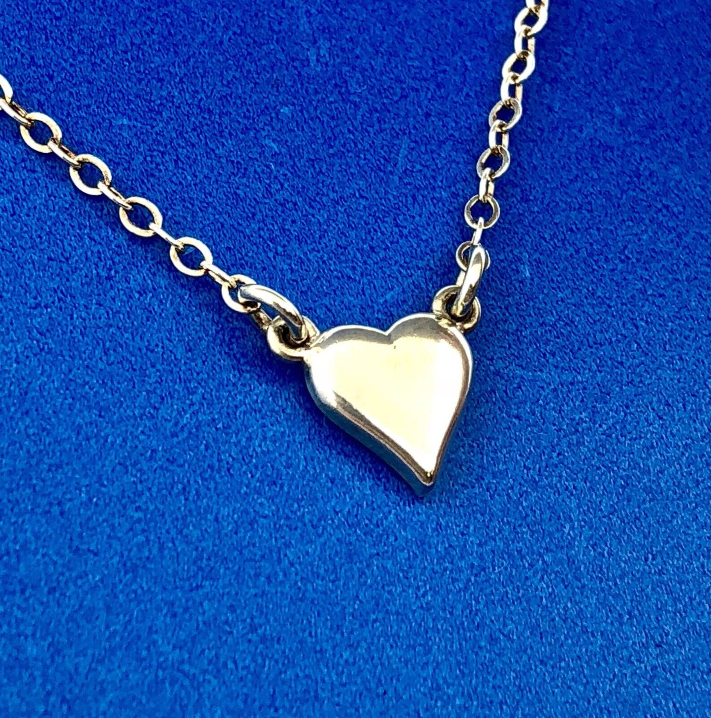Charming Designer Sterling Silver 925 Heart Charm Sweetheart Promise Necklace