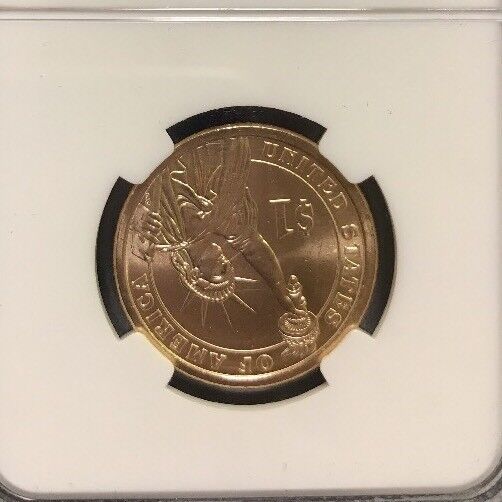 2007 P John Adams Presidential Dollar $1 NGC MS65 First Day of Issue