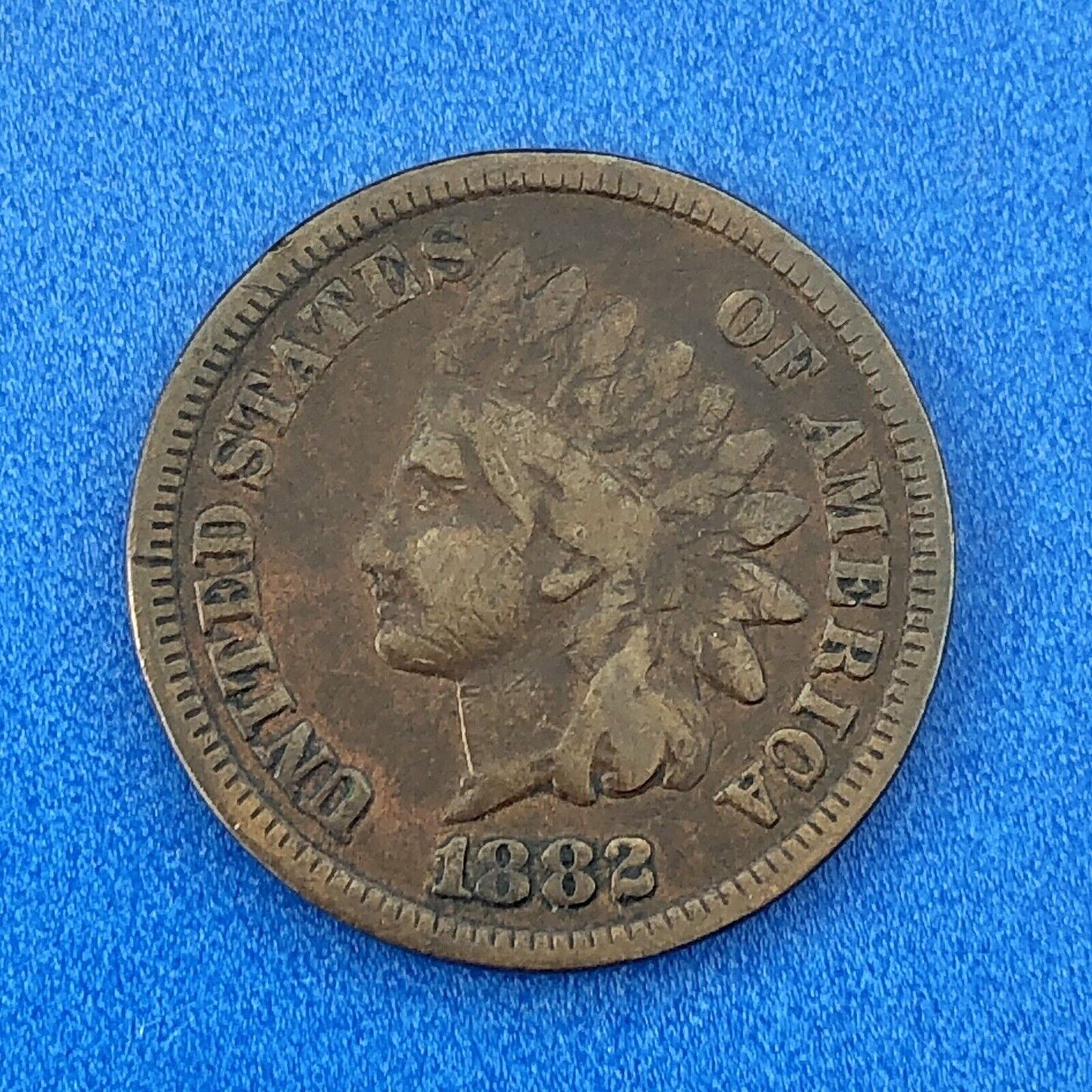 1882 Indian Head One Cent Penny Type 3 Bronze Better Key Philadelphia Coin