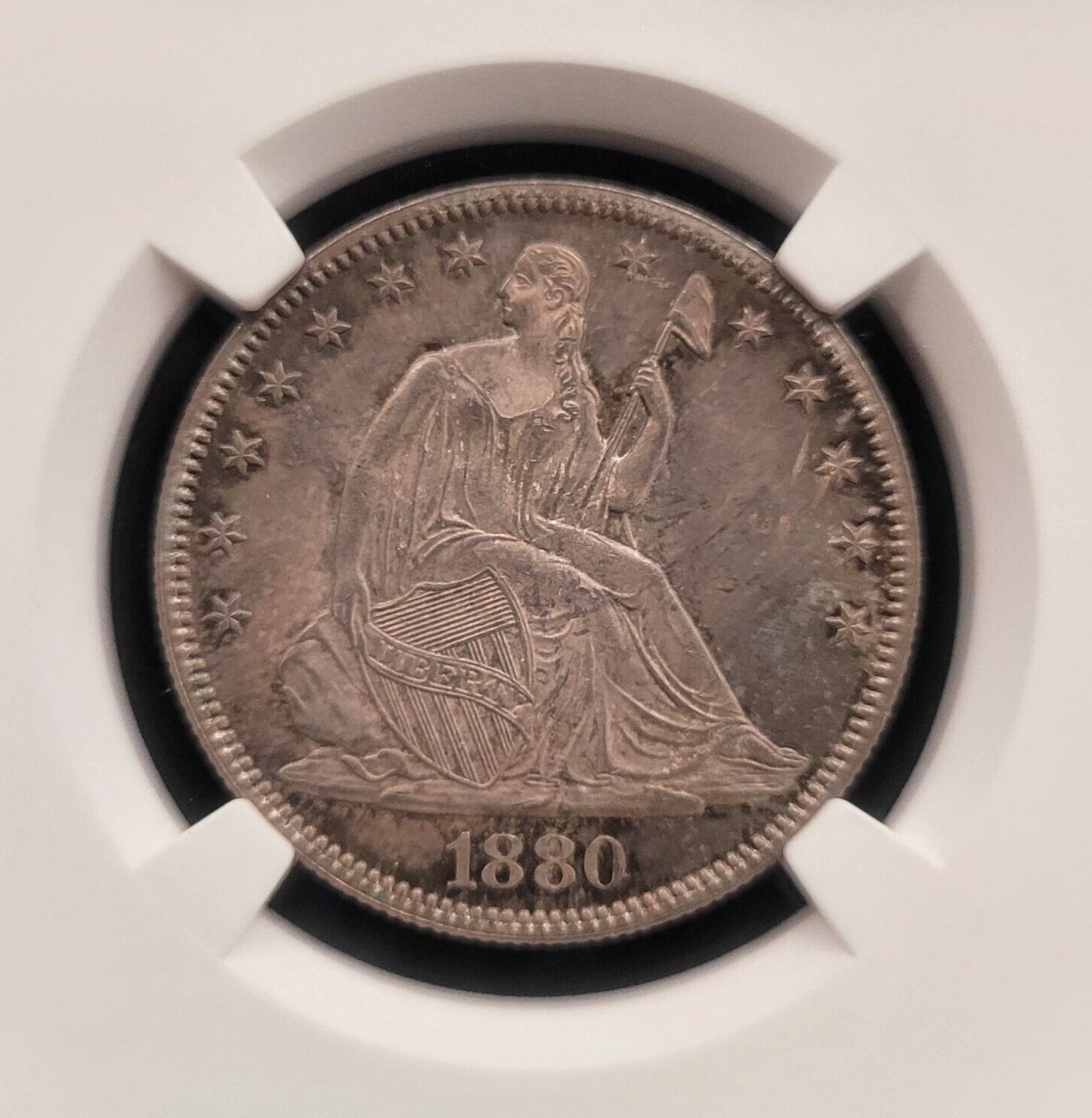 1880 50c Philadelphia NGC MS63 .900 Silver American Seated Liberty Half Dollar
