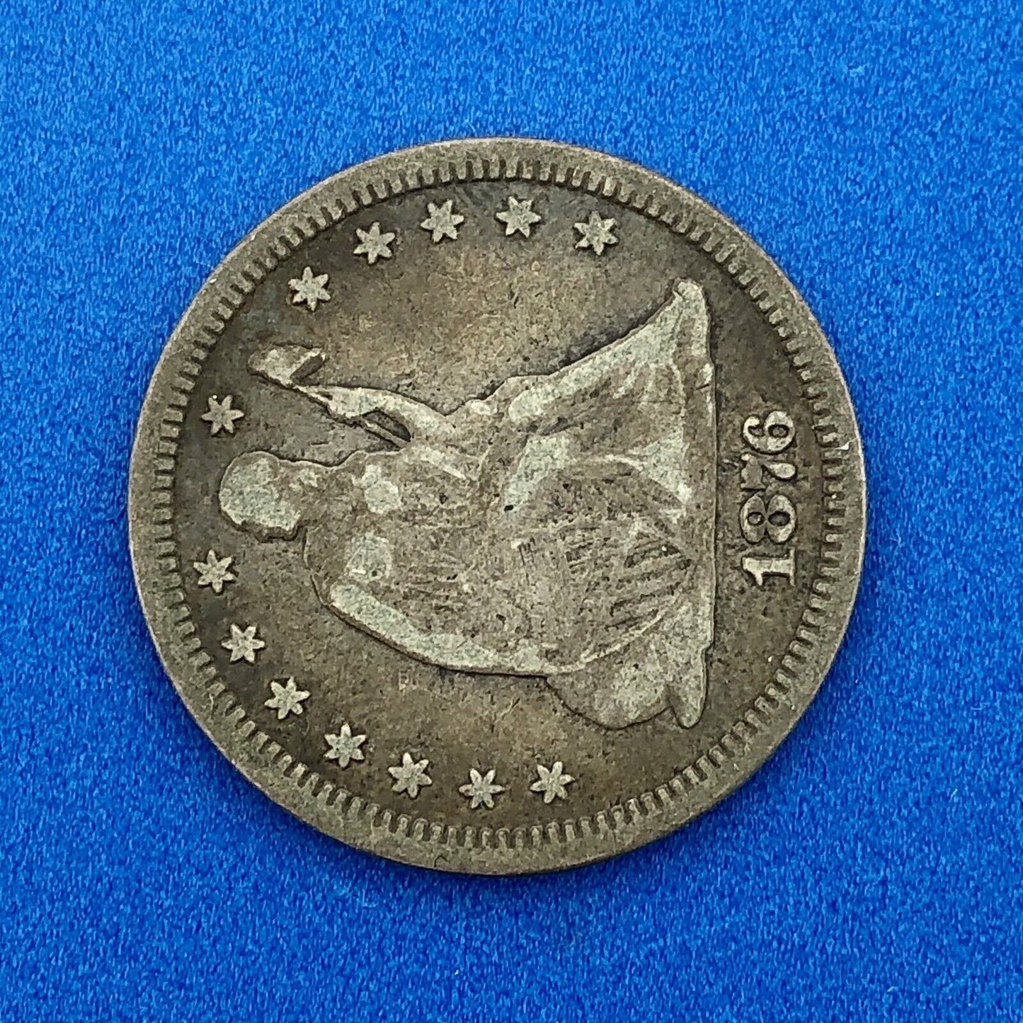 1876 P Silver Liberty Seated Quarter Dollar Type 1 Better Philadelphia Mint Coin