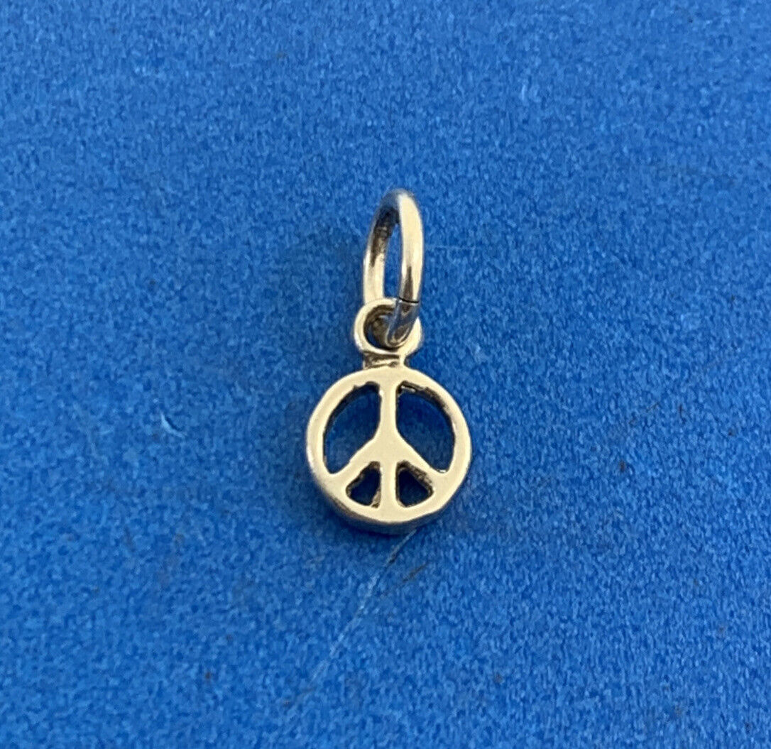 Designer 925 Sterling Silver Peace Sign Bracelet Charm