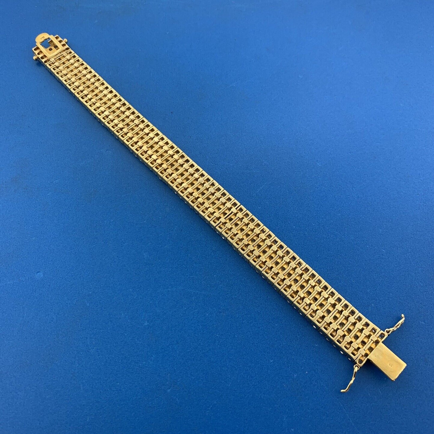Runway Glitz 925 Vermeil Cubic Zirconia Cluster Statement Tennis Bracelet