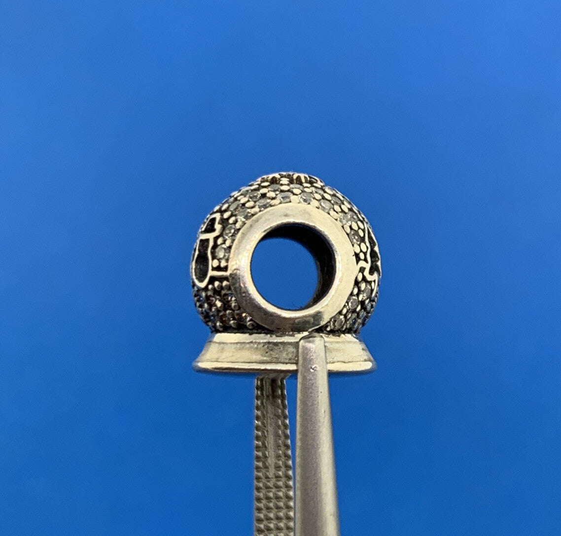PANDORA 925 14K Gold Pave CZ 2015 Black Friday Wonderland USB794200 LE Charm