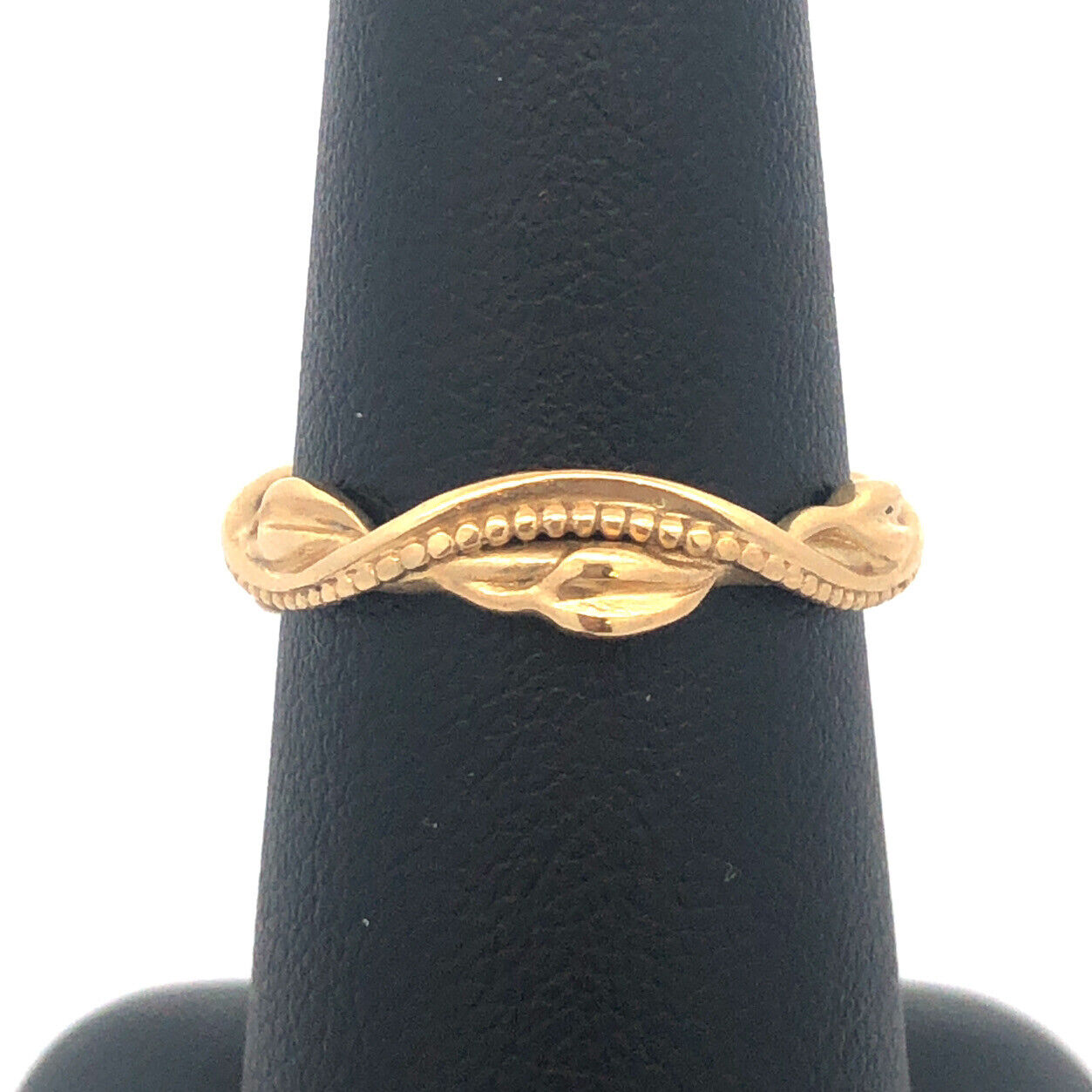 Designer Ayala Israel 14K Yellow Gold Rope And Vine Eternity Wedding Band