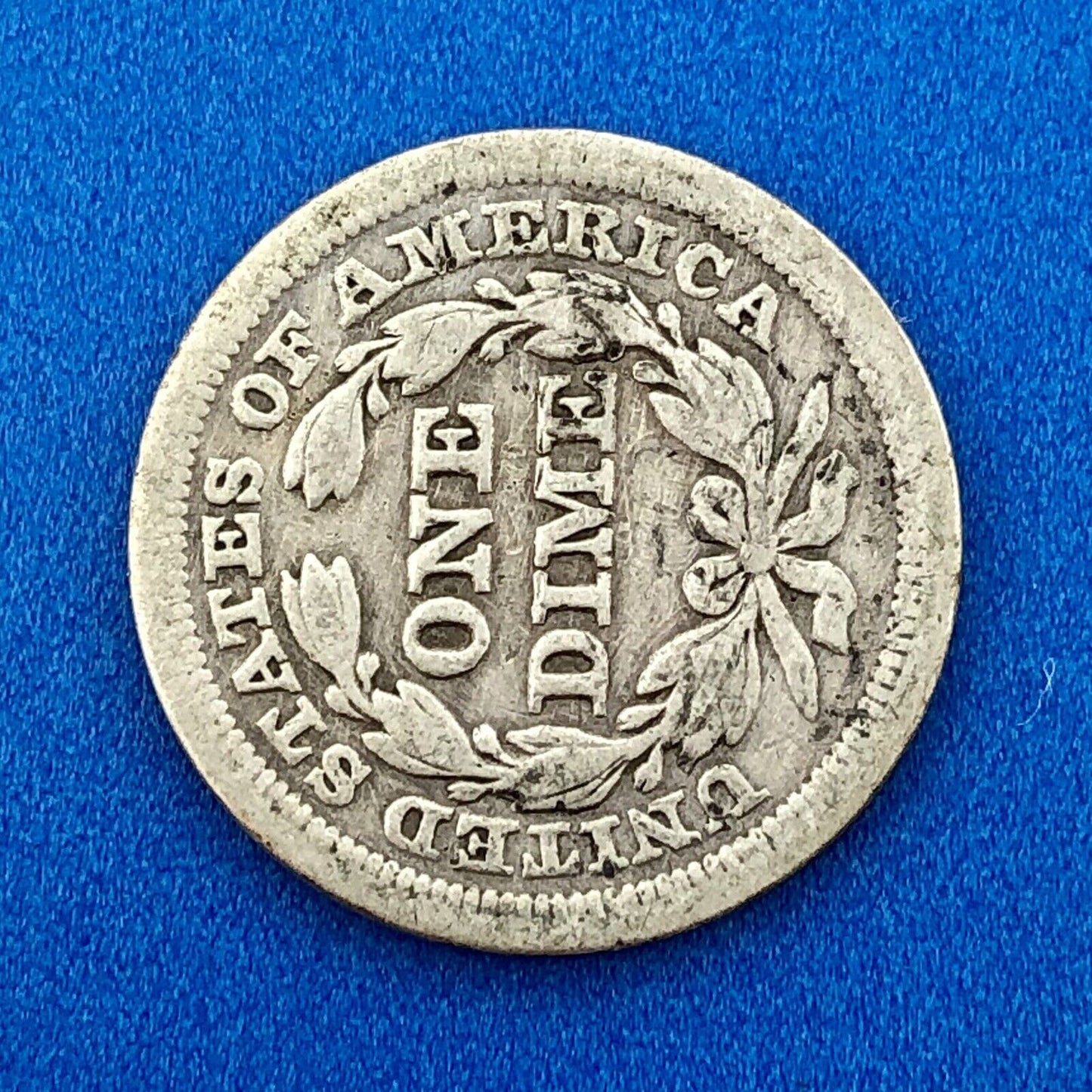 1857 P Seated Liberty Silver Dime 10c Better Key Philadelphia Mint Coin