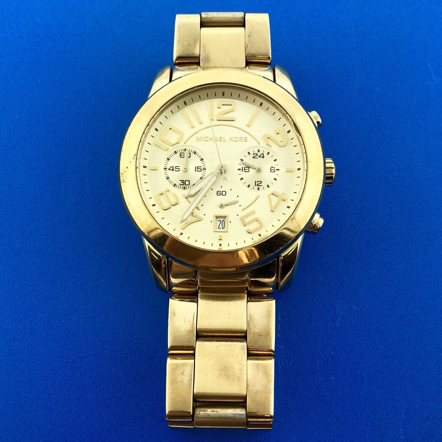 Michael Kors Unisex MK5726 The Mercer Gold Chronograph Bracelet Wrist Watch Runs