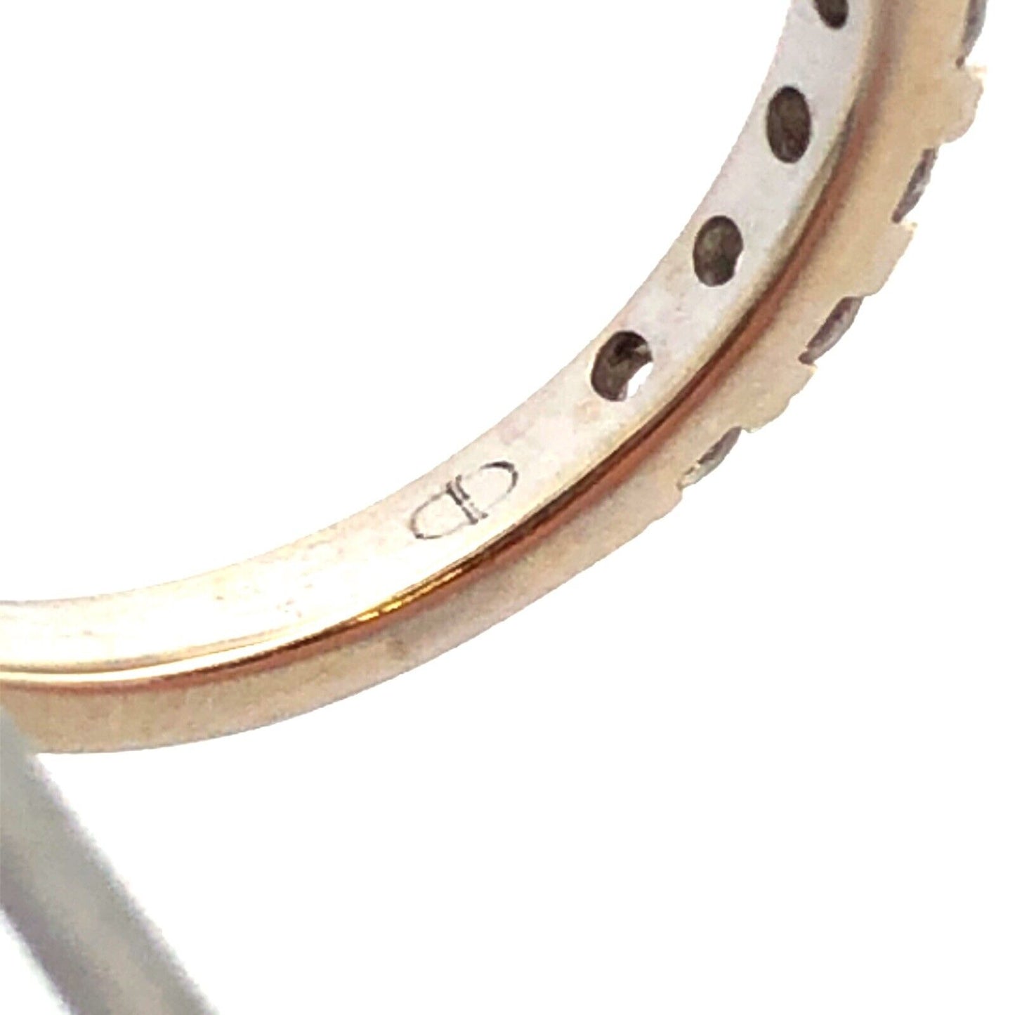 Designer 14K White Gold Round Diamond Wedding Anniversary Stackable Band Ring