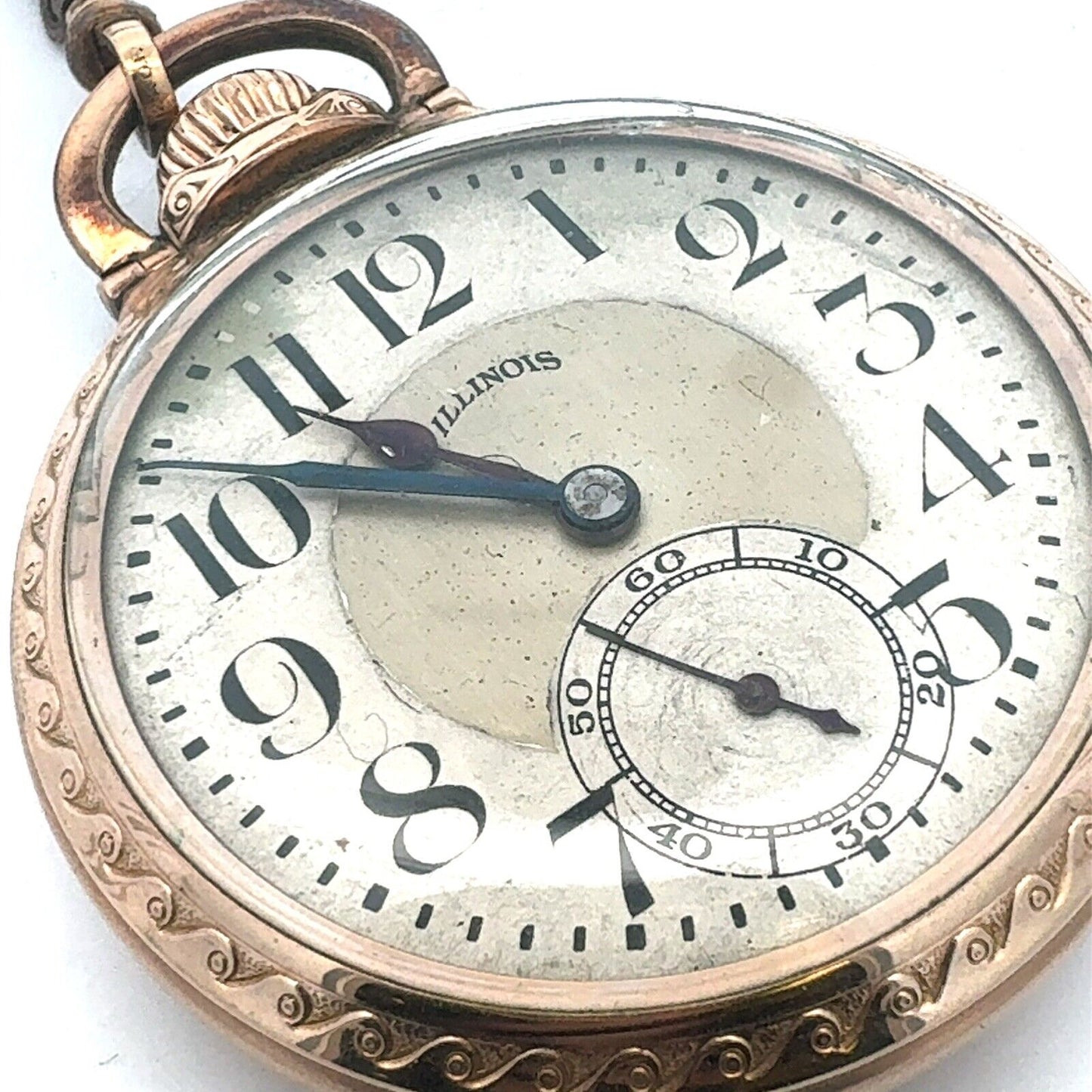 1925 Illinois Bunn Special Model 9 10K Gold Filled Railroad Pocket Watch w/Fob