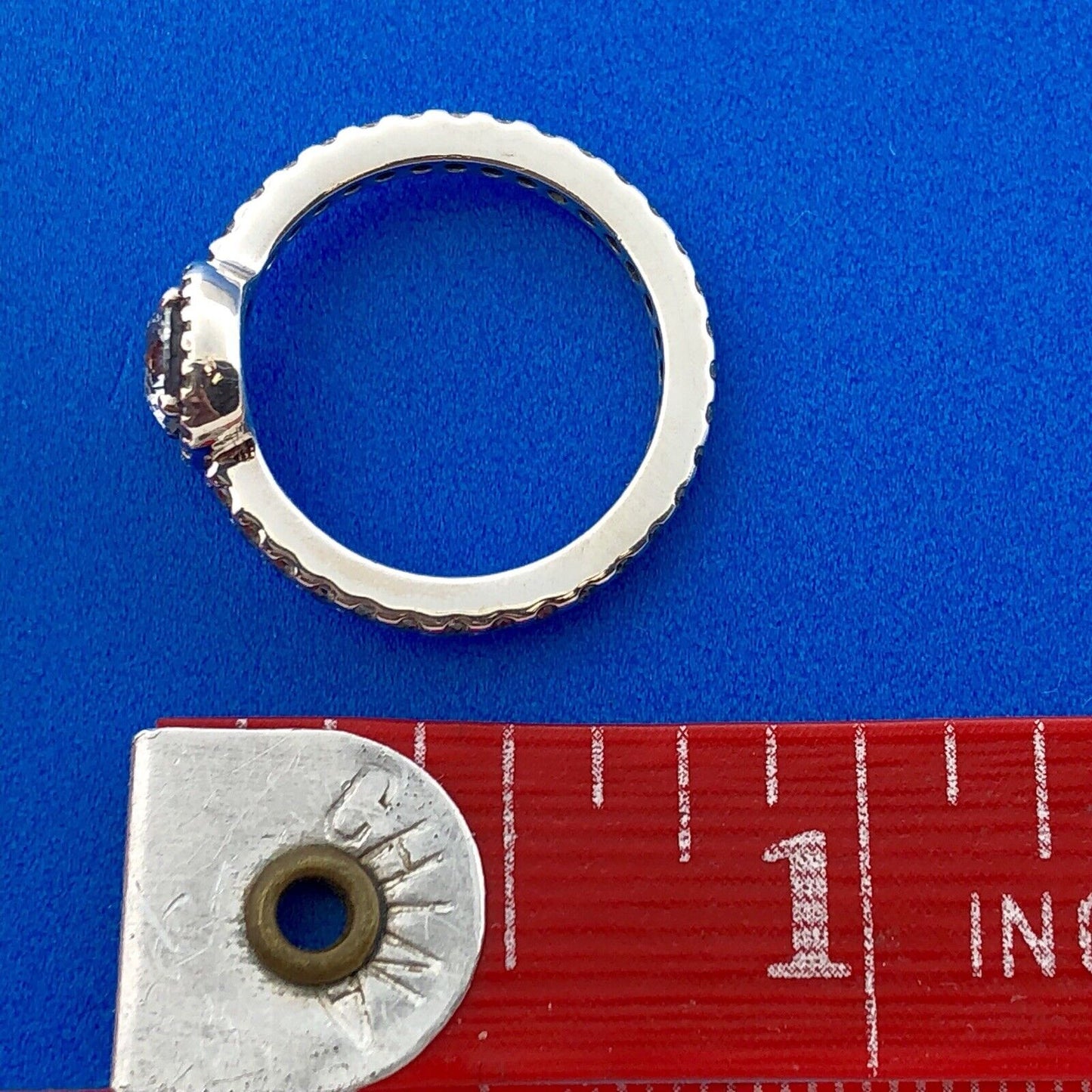 Authentic Pandora 925 Sterling Silver Cubic Zirconia CZ Round Sparkle Halo Ring