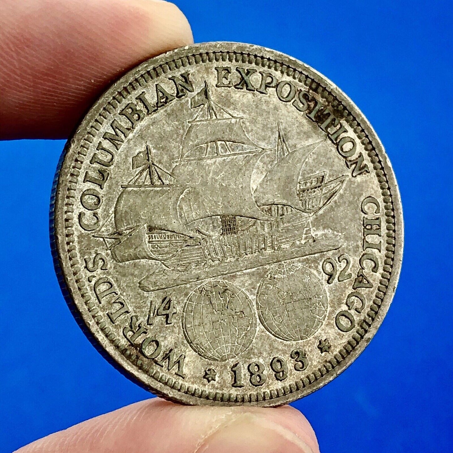 1893 P World's Columbian Exposition Commemorative Silver Half Dollar $.50 Coin