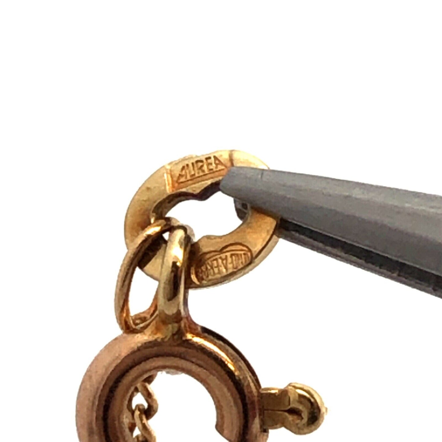 Designer Aurea Italy 14K Yellow Gold Infinity Station Chain Bracelet