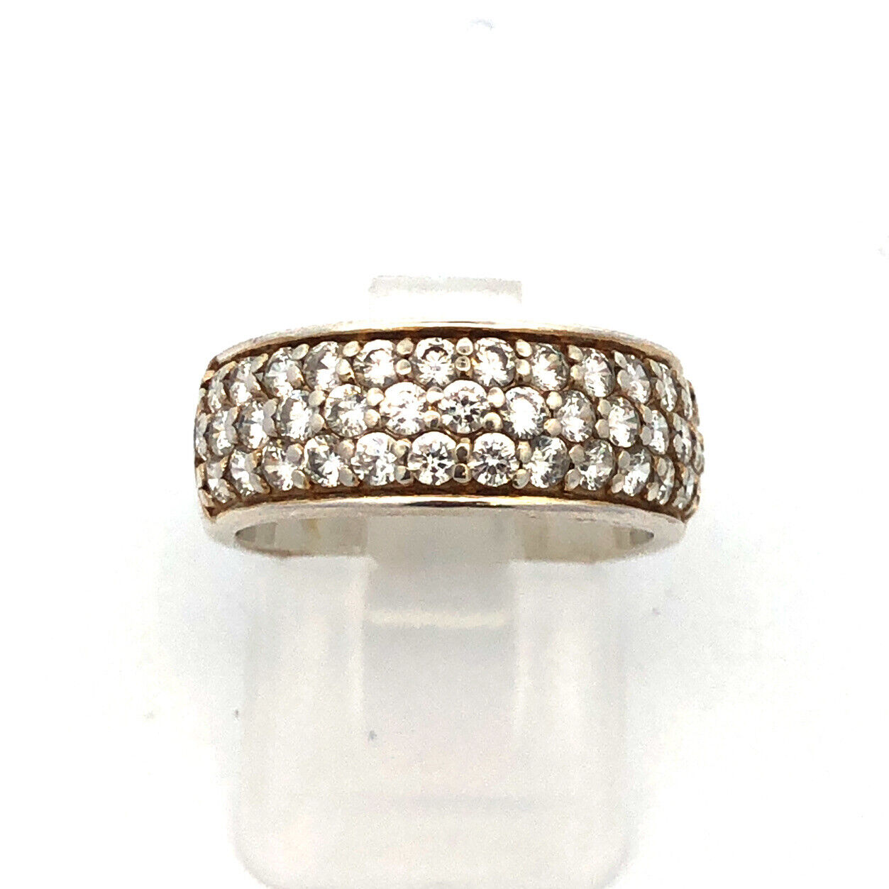 Sterling Silver Cubic Zirconia CZ Anniversary Eternity Wedding Band 925