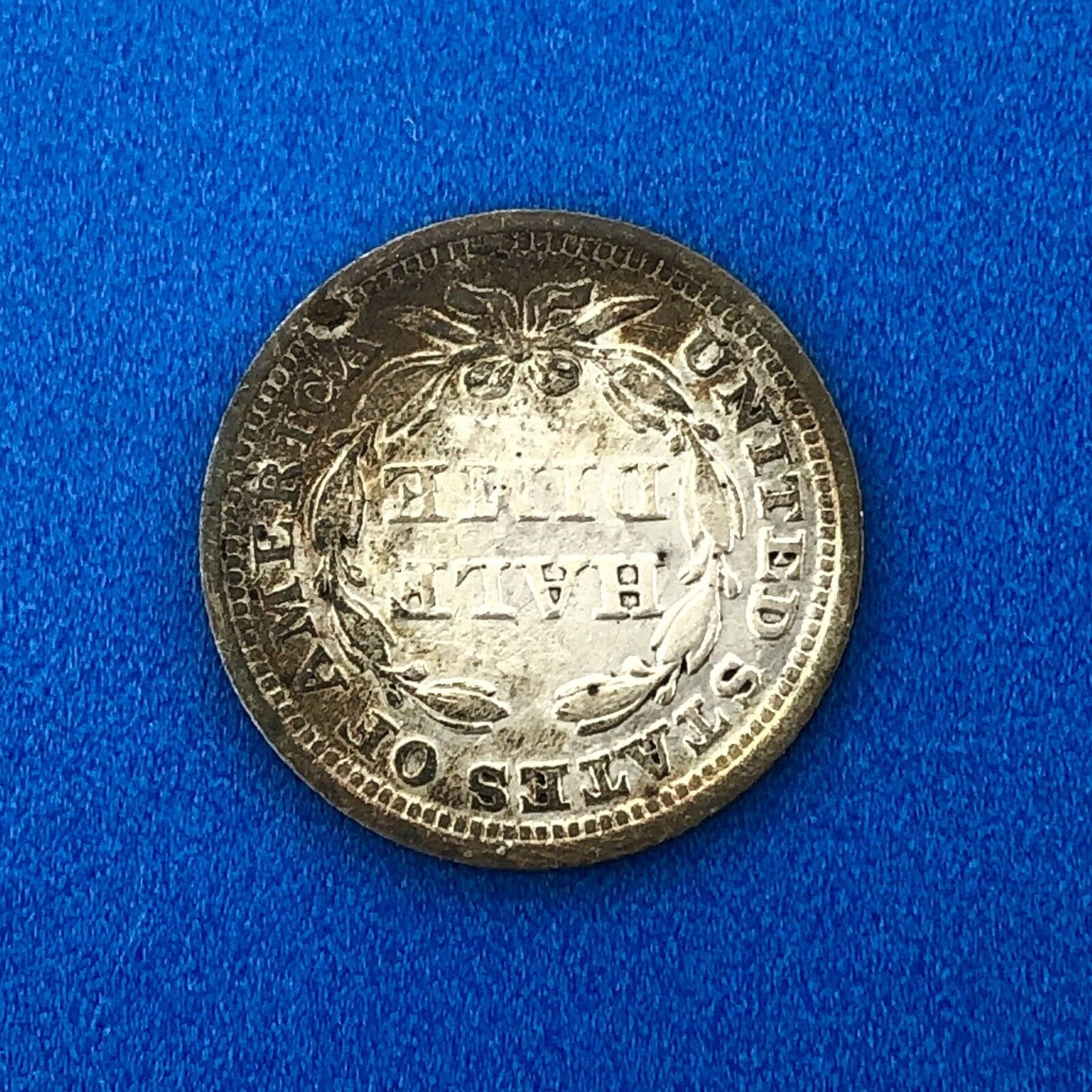 1854 P Silver Seated Half Dime 5c w/Arrows Better Key Nice Toned Type Coin