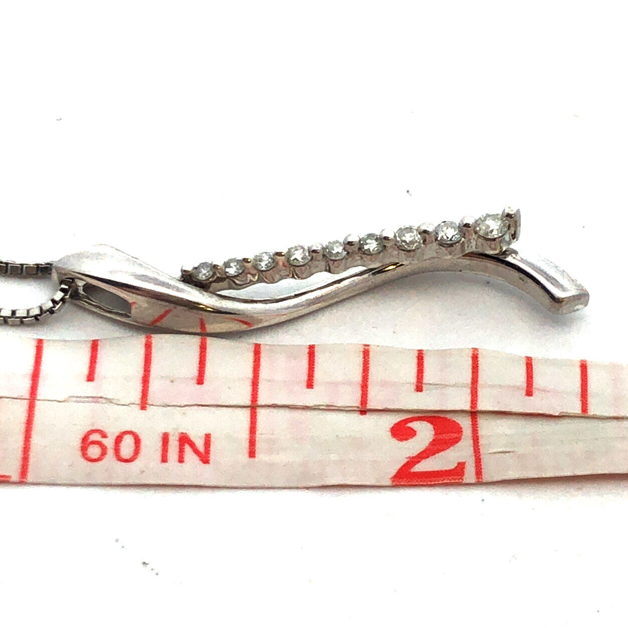 Sterling Silver Diamond Infinity Eternity Anniversary Pendant Necklace