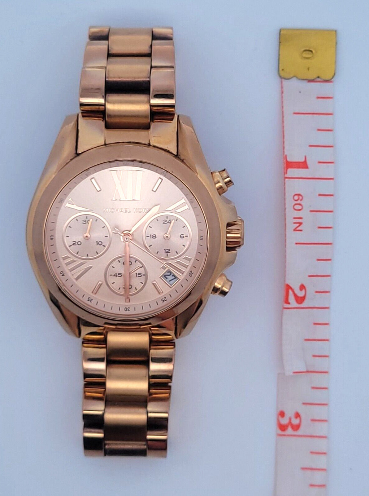 Michael Kors Bradshaw Rose Gold-Toned Stainless Steel Women's Chronograph Watch